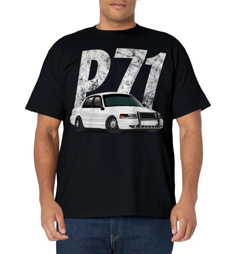 Crown Vic P71 White Cop Car Interceptor Vic Gift T-Shirt