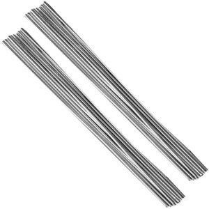 Aluminum Welding Rods, 20-Pack Universal Low Temperature Aluminum Welding Cored Wire for Electric Power, Chemistry, Food, Silver 0.08 x 10in/2 x 250mm (20-pack)