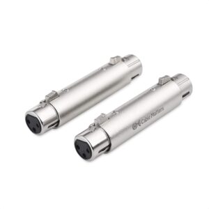 cable matters 2-pack xlr to xlr gender changer adapter - female to female