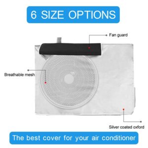 LKXHarleya Air Conditioner Covers for Outside Units, 35 x 12 x 24 in Waterproof Dustproof Sun Protection Air Conditioner Cover with Vent Hole for 2P AC Units