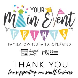 Your Main Event Prints Boy Elephant Baby Shower Invitations, Peanut Baby Shower Invites with Diaper Raffles Cards, Sprinkle, 20 Invites Including Envelopes