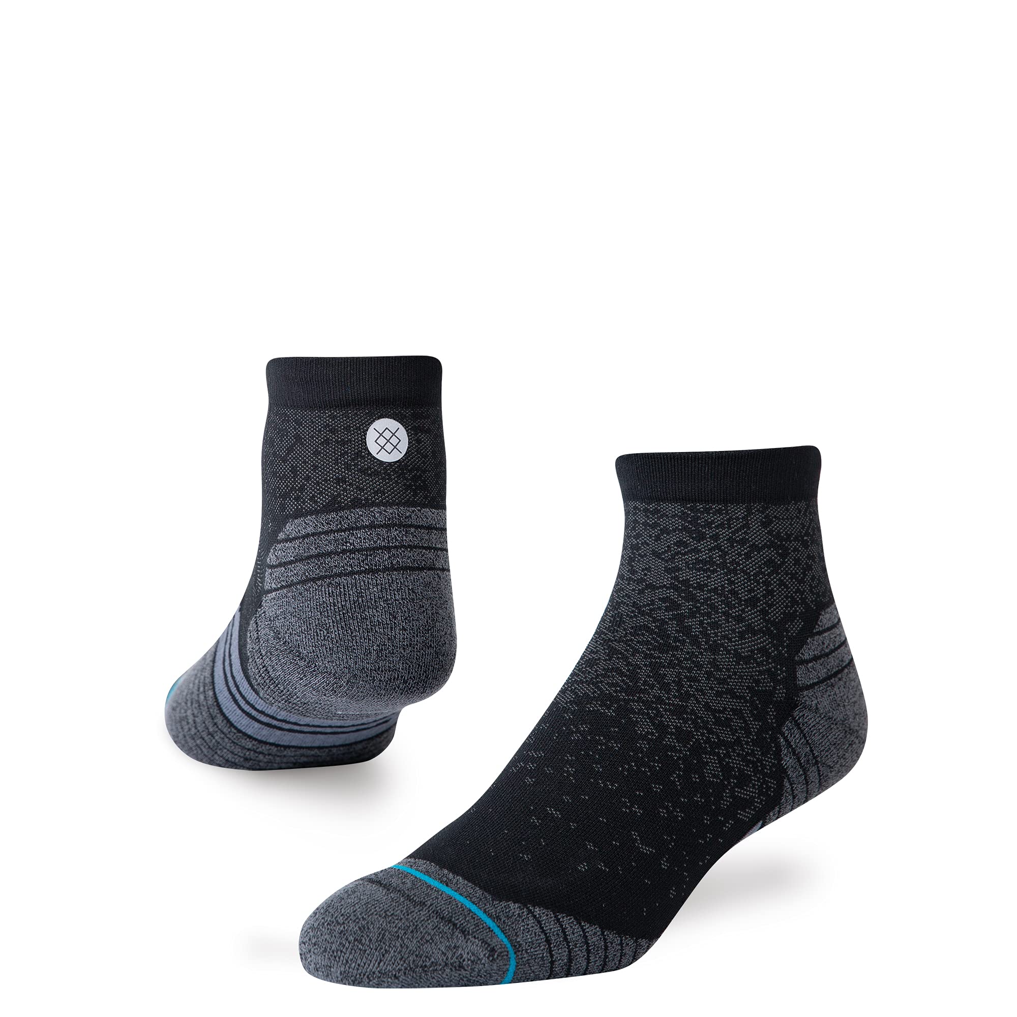 Stance Run Qtr St Socks (Small, Black)