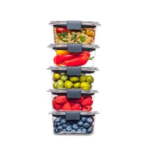 rubbermaid brilliance bpa free food storage containers with lids