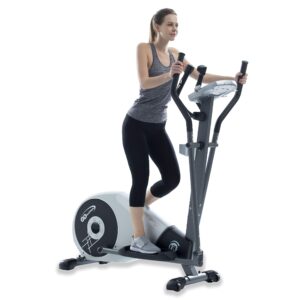 v-200t standard stride 17” programmable elliptical exercise cross trainer machine for cardio fitness strength conditioning workout at home or gym