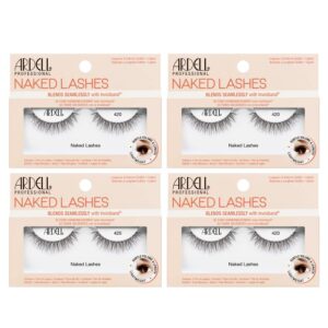 ardell false lashes, naked lashes 420 with invisiband, 4 pairs