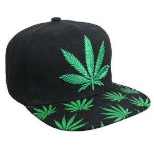 90210 wholesale weed baseball cap marijuana canabis pot fashion hip hop caps snapback party hat (black/green)