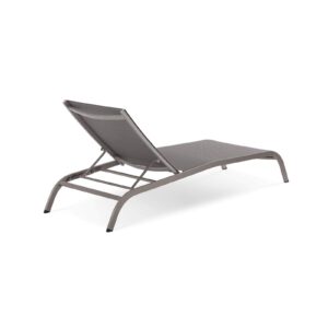 Modway Savannah Outdoor Patio Mesh Chaise Lounge Chair in Gray