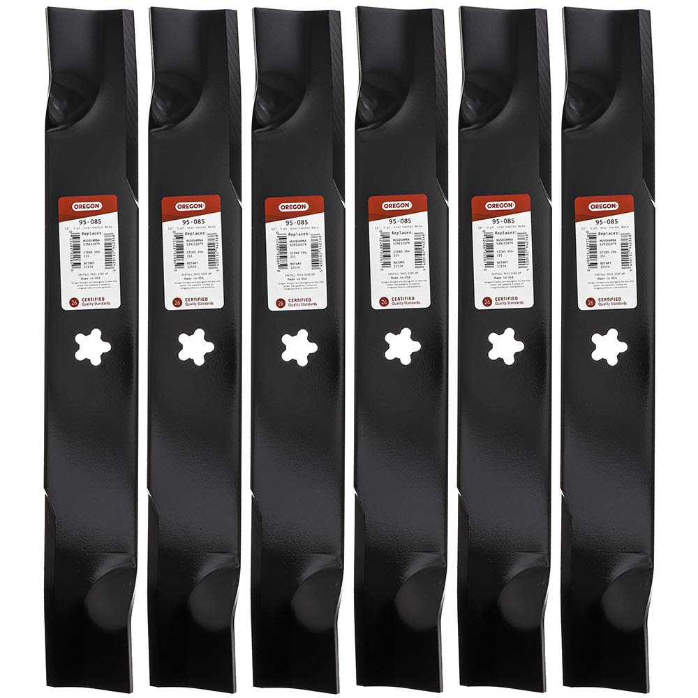 Oregon 6 PK 195-085 Lawn Mower Blade Fits Husqvarna 510417801 539112079 18"