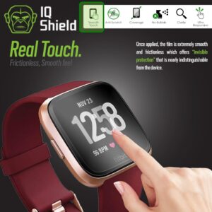 IQShield Screen Protector Compatible with Fitbit Versa 2 (6-Pack) Anti-Bubble Clear TPU Film