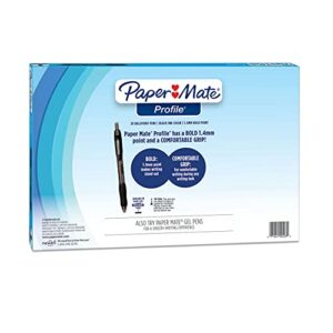 20 Count PaperMate Profile 1.4B Black Pens