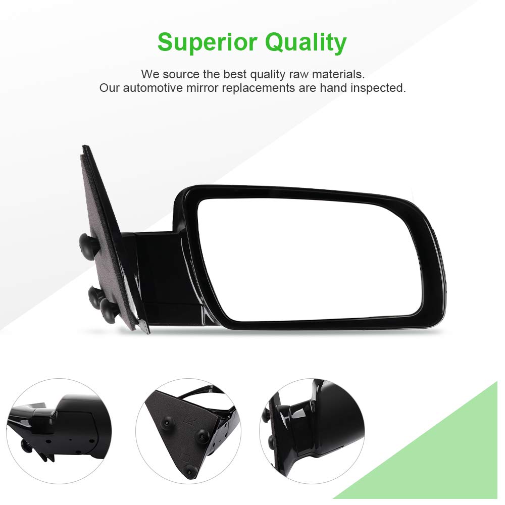 SCITOO Side View Mirrors A Pair of Mirrors Fit Compatible with 1988-1999 for Chevy C1500 C2500 C3500 for Chevy K1500 K2500 K3500 1995-2000 for Chevy Tahoe Manual Folding 15036360