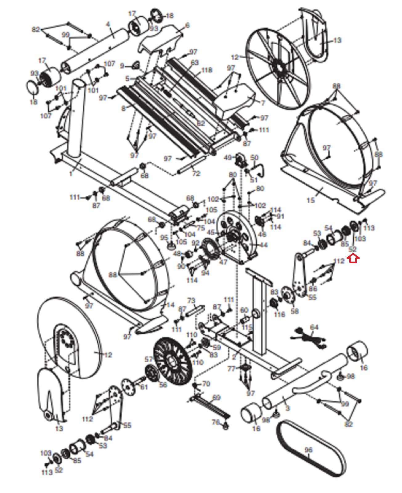 H.F Exchange Large Axle Cover 244070 Works W FreeMotion HealthRider Elliptical