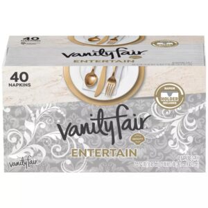 vanity fair entertain classic napkins 2 pack (40 ct)