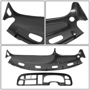 Auto Dynasty, Dashboard Cover Cap Overlay + Instrument Bezel Compatible With Dodge Ram Truck 1500 2500 3500 98-02