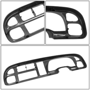 Auto Dynasty, Dashboard Cover Cap Overlay + Instrument Bezel Compatible With Dodge Ram Truck 1500 2500 3500 98-02