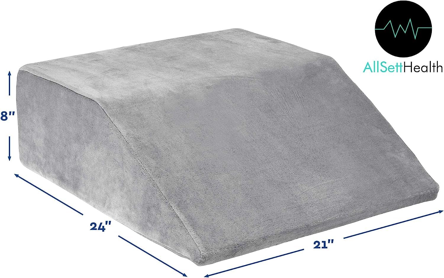 Leg Elevation Pillow - Full Memory Foam Top, High-Density Leg Rest Elevating Foam Wedge - Relieves and Recovers Foot and Ankle Injury, Leg Pain, Hip, Knee Pain, Improves Blood Circulation