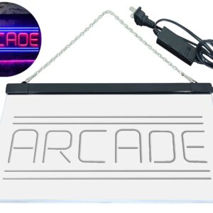 ADVPRO Arcade Game Zone Room Dual Color LED Neon Sign Blue & Red 16" x 12" st6s43-i3368-br