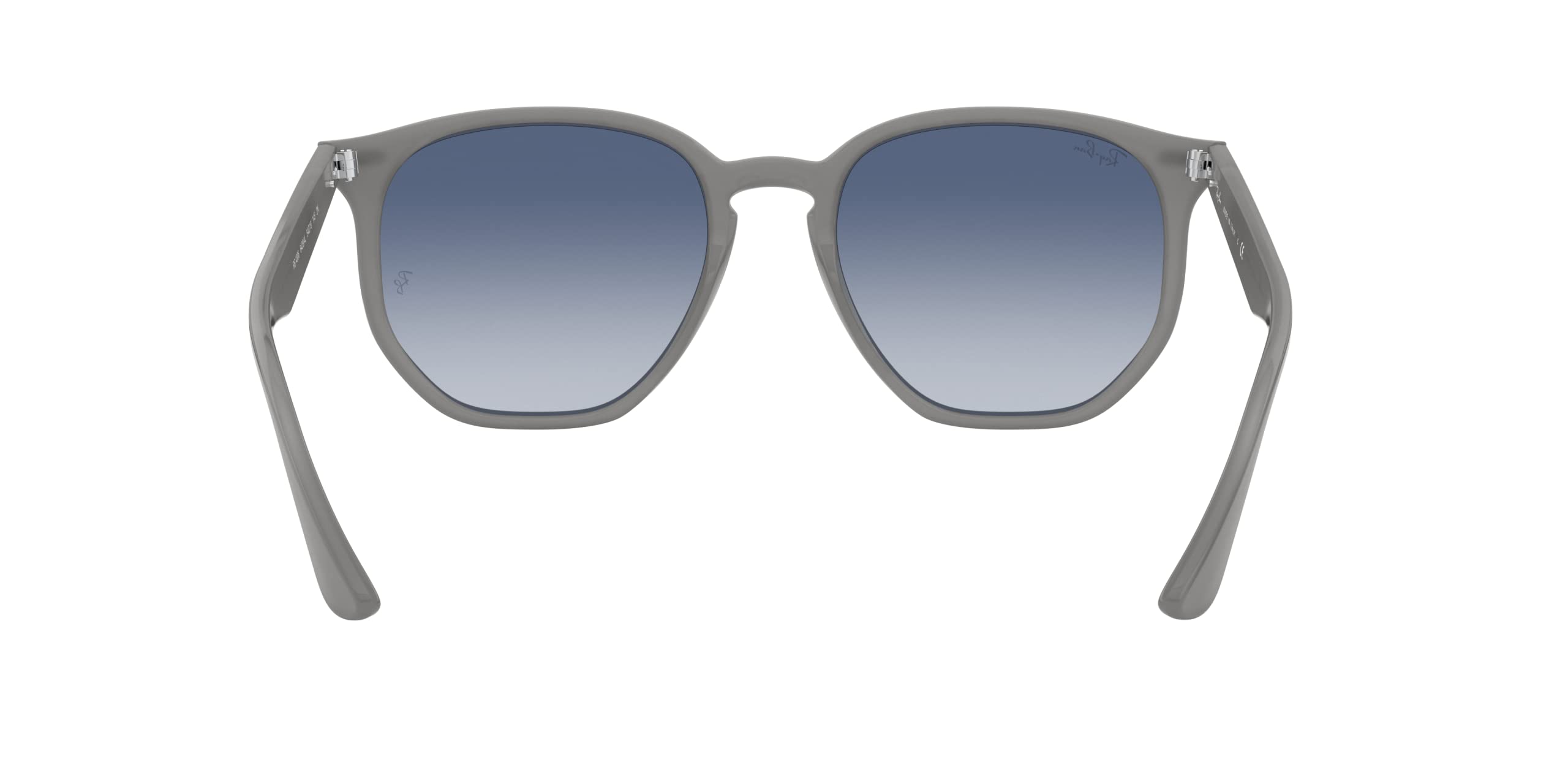 Ray-Ban RB4306 Hexagonal Sunglasses, Opal Grey/Light Grey Gradient Dark Blue, 54 mm