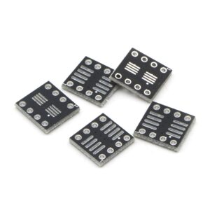 JIUWU 8 Pin Double-Side Prototype Printed Circuit PCB Adapter Universal Board Protoboard SO MSOP TSSOP SOIC SOP8 to DIP8 for DIY Soldering and Electronic Project