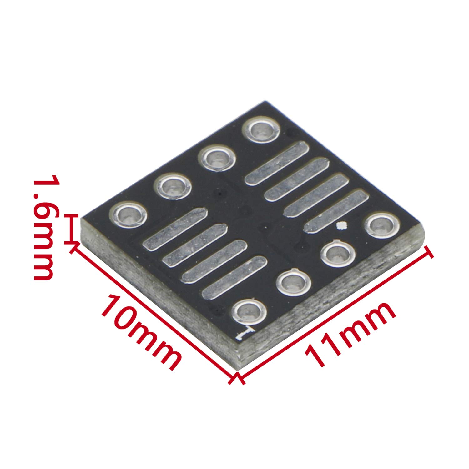 JIUWU 8 Pin Double-Side Prototype Printed Circuit PCB Adapter Universal Board Protoboard SO MSOP TSSOP SOIC SOP8 to DIP8 for DIY Soldering and Electronic Project