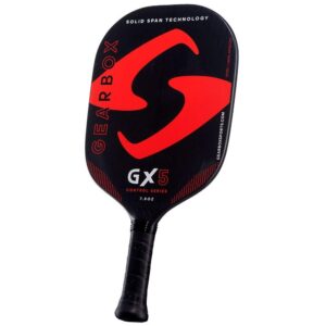 gearbox gx5 control 7.8oz 3-15/16in carbon fiber red pickleball paddle