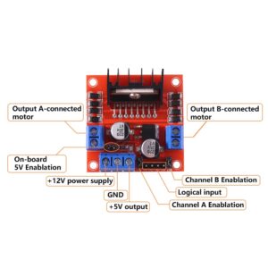 MELIFE 5Pack L298N Stepper Motor Driver Controller Board Dual H Bridge Module for Smart Car Power MEGA R3 Mega2560.