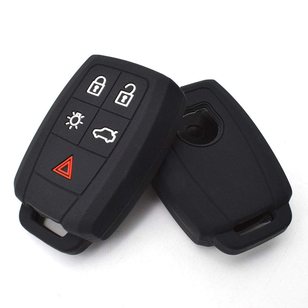 5 Buttons Silicone Key Case Fob For Volvo XC90 C70 S60 D5 V50 S40 C30 Keyless Remote Key Cover Shell Skin Holder Key Sleeve Protector