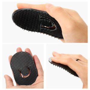 24 Packs Pocket Palm Combs for Men Women Soft Pocket Brush Portable Shampoo Pocket Combs (Black)