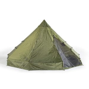 omnicore designs 12 person 18' teepee camping tent with vented roof