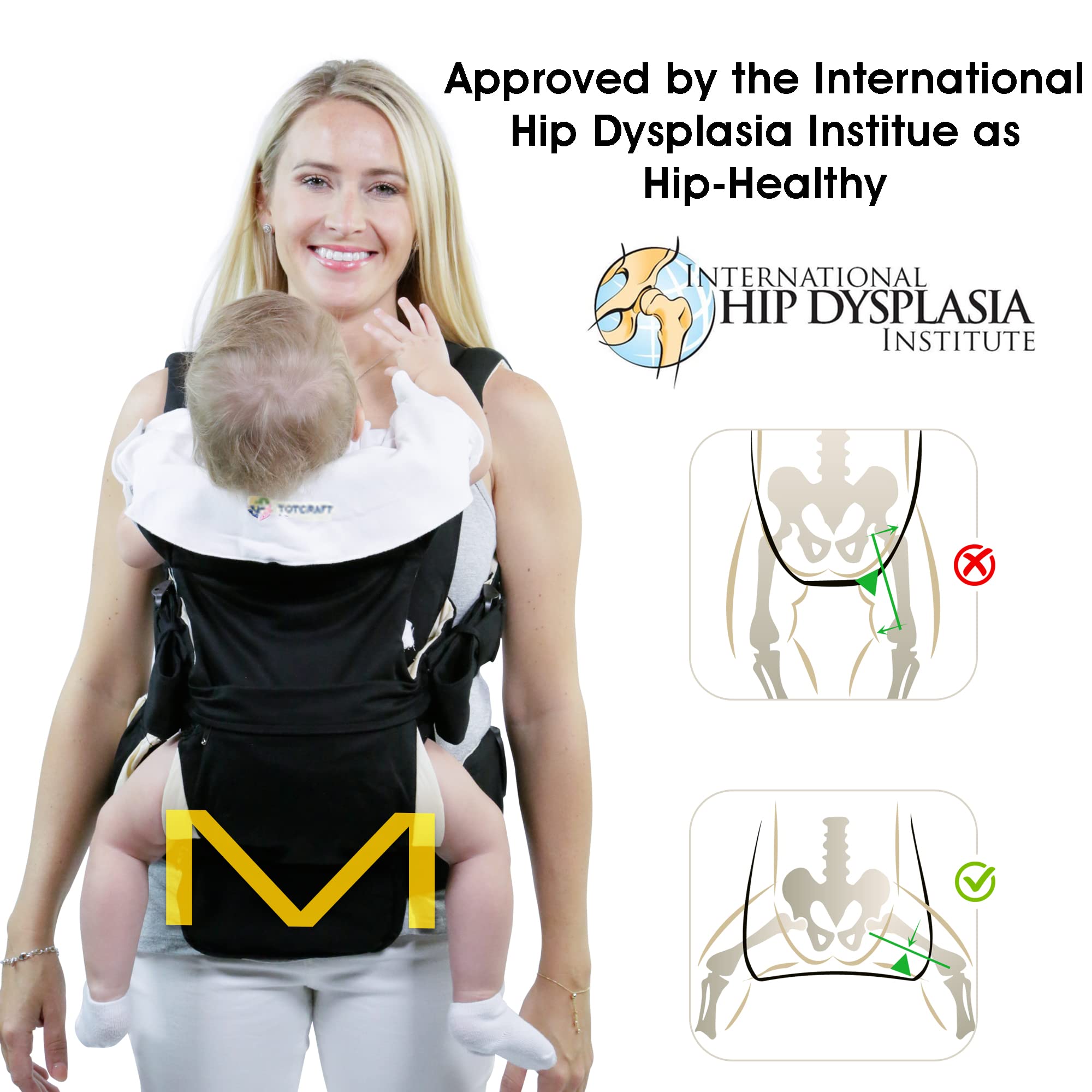 Organic Baby Carrier Newborn to Toddler–Infant&Child Carrier with Lumbar Support