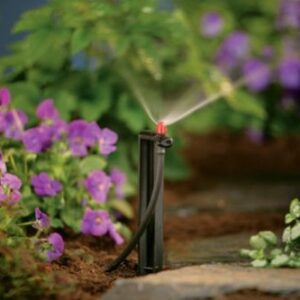 Orbit 3 Pack Adjustable Flow Quarter Pattern Micro-Sprinkler on 12 Inch Stake for Drip System