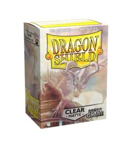 dragon shield standard size sleeves – matte clear non-glare 100ct - card sleeves are smooth & tough - compatible with pokemon, yugioh, & magic the gathering card sleeves – mtg, tcg, ocg, (art11801)