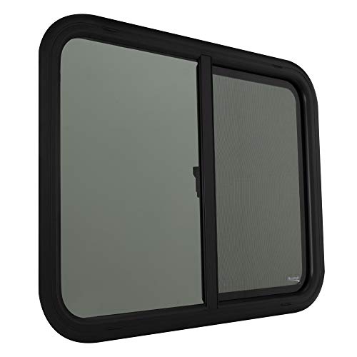 RecPro RV Window | 30" W x 24" H | Teardrop Style Horizontal Slide | RV Window Replacement (1 Window, No Trim Kit) | Made in USA