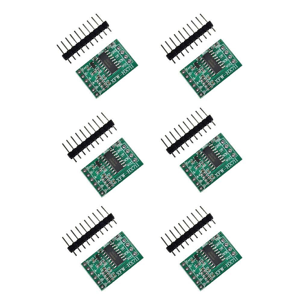 Comimark 6Pcs HX711 Weighing Sensor Dual-Channel 24 Bit Precision A/D Module Pressure Sensor