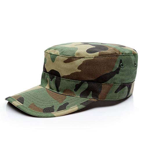 QOHNK Blank Plain Camo Fitted Hats Mens Army Military Camo Caps Baseball Desert Digital Camouflage Cap Women Soldier Hat