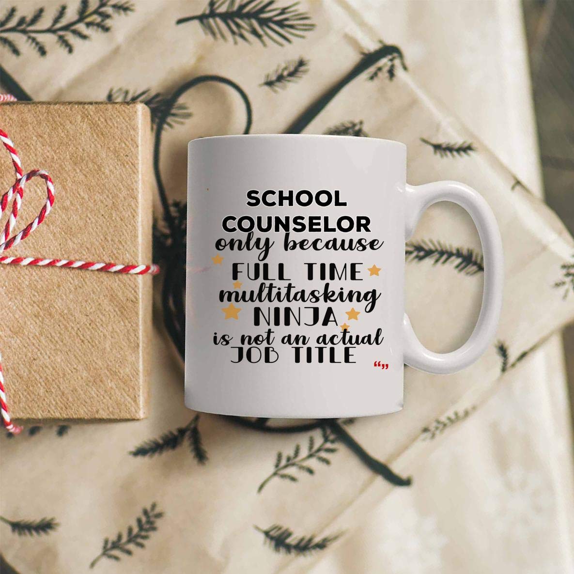 Funny Ninja School Counselor Mug Coffee Cup | Counselors Men Women Gift Mugs - Adviser Advisor Guidance Mentor secondary Counseling Teacher Birthday Gifts