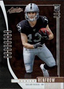 2019 absolute nfl (retail) #120 hunter renfrow rc rookie oakland raiders official panini football trading card