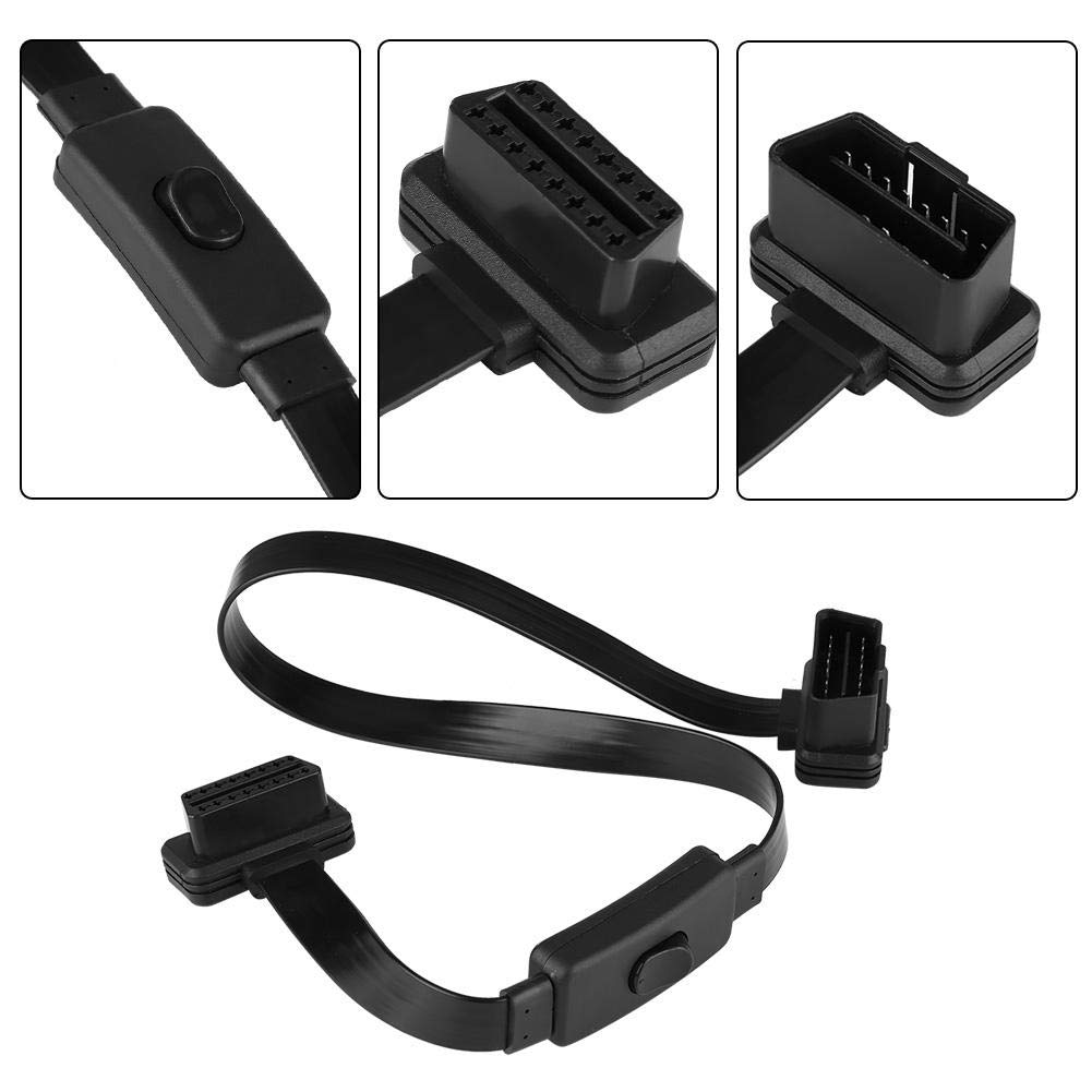 Suuonee OBD2 Splitter Adapter, 16 Pin Male to Female OBD2 Extension Cable Splitter Adapter Connector with ON/Off Switch