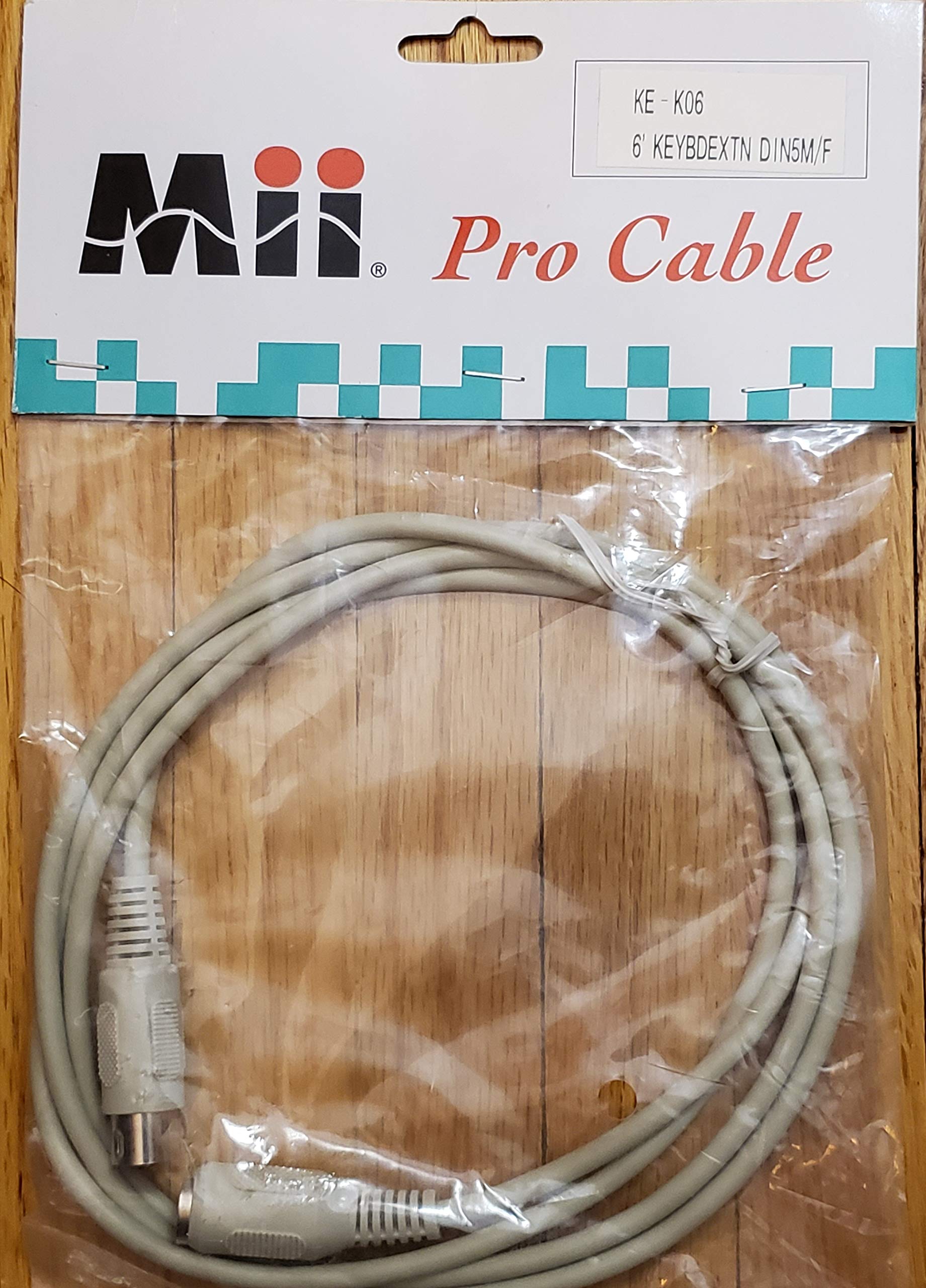 Mii Pro Cable 6 Feet at Keyboard Extension Cable, Din5 Male to DIN5 Female, 5 Conductor, Straight, 6 Foot Midi Cable