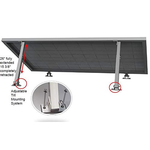 AIMS Power Universal Adjustable Solar Panel Mount – Fits 1 Panel