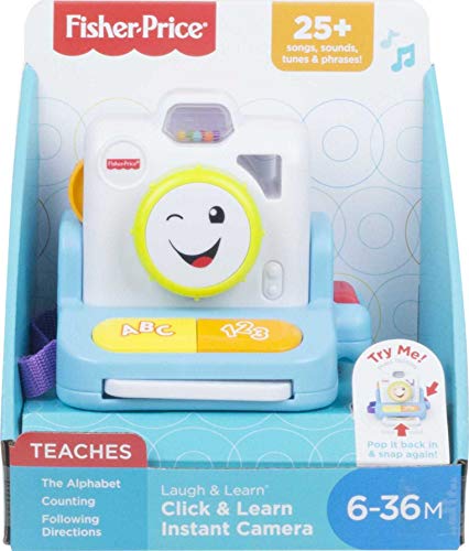 Fisher-Price Laugh & Learn Click & Learn Instant Camera, Early Role Play Toy with Music and Light for Baby and Toddlers 6-36 Months