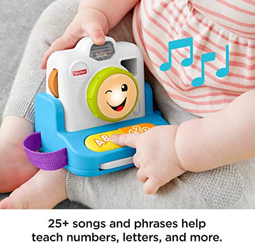 Fisher-Price Laugh & Learn Click & Learn Instant Camera, Early Role Play Toy with Music and Light for Baby and Toddlers 6-36 Months