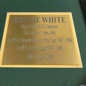 REGGIE WHITE Autographed Cut REPRINT Framed 8x10 Photo GREEN BAY PACKERS