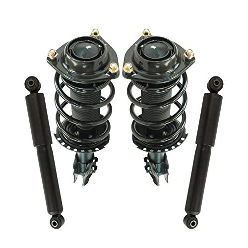 TRQ Front & Rear Loaded Complete Strut Spring Assembly Shock Left & Right 4 Piece Kit Set for 2011-2016 Hyundai Elantra Sedan