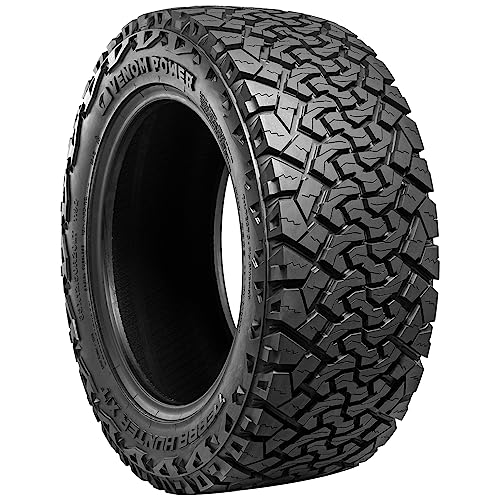 Venom Power Terra Hunter X/T XT All-Terrain Mud Light Truck Radial Tire-33X12.50R22LT 33X12.50X22 33X12.50-22 109R Load Range E LRE 10-Ply BSW Black Side Wall