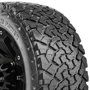 Venom Power Terra Hunter X/T XT All-Terrain Mud Light Truck Radial Tire-33X12.50R22LT 33X12.50X22 33X12.50-22 109R Load Range E LRE 10-Ply BSW Black Side Wall