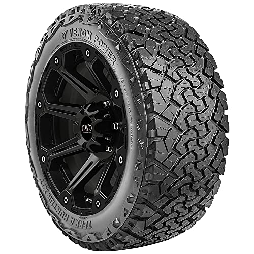 Venom Power Terra Hunter X/T XT All-Terrain Mud Light Truck Radial Tire-33X12.50R22LT 33X12.50X22 33X12.50-22 109R Load Range E LRE 10-Ply BSW Black Side Wall