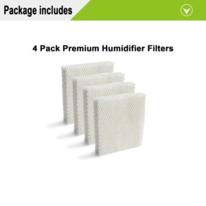 Lemige 4 Pack Humidifier Wicking HFT600 Filters T Compatible with Honeywell Tower Humidifier HEV615 HEV620, Compare to part HFT600T HFT600PDQ