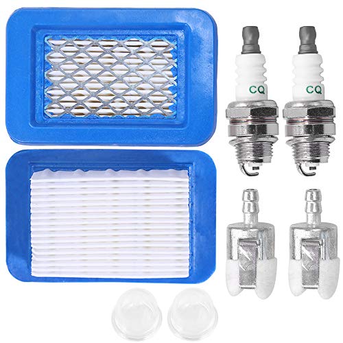 Air Filter Fuel Spark Plug Repower Tune-Up Kit Fits Echo Backpack Leaf Blower 2 Stroke Engine PB-403 PB-403H PB-403T PB-413 PB-413H PB-413T PB-500H PB-500T PB-580H PB-580T PB-620 PB-650 PB-650H