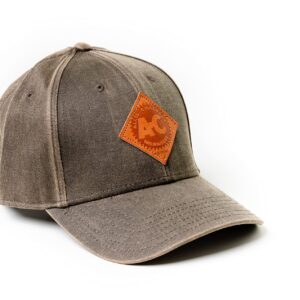 RITTRO Vintage Allis Chalmers Logo Hat, Leather Emblem, Oil Distressed